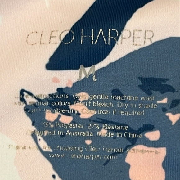 Cleo Harper Havana Leggings Size Medium White Pink Blue Multicolor - Picture 7 of 13